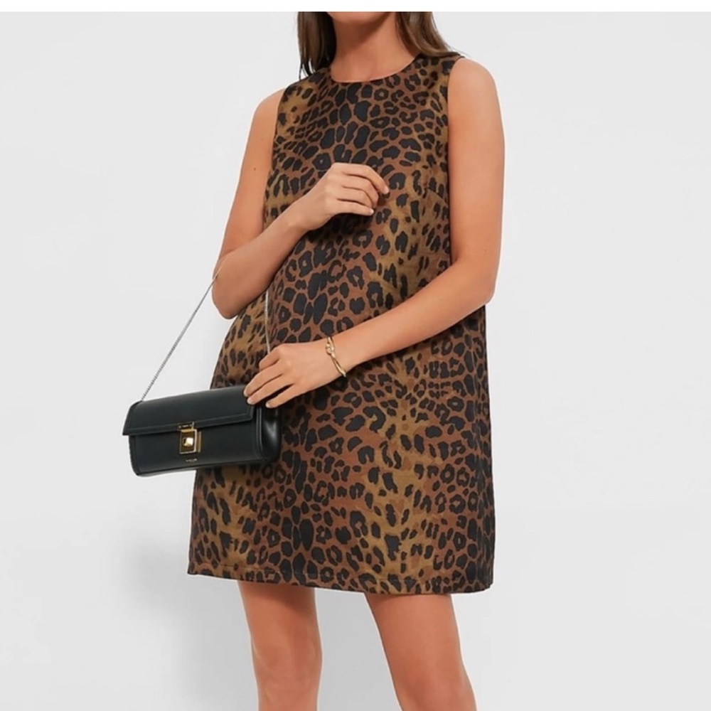 Tuckernuck Brown and Black Leopard Print Mini Dress